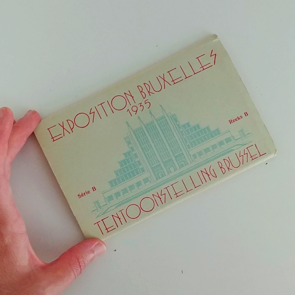 💙4/20 Booklet of Exposition Bruxelles 1935 postcards